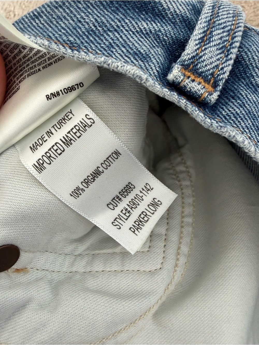 Agolde Parker Long (likely) Skywave - size 27 - Picture 5 of 5
